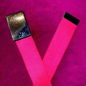Neon pink belt 39.5” plus buckle